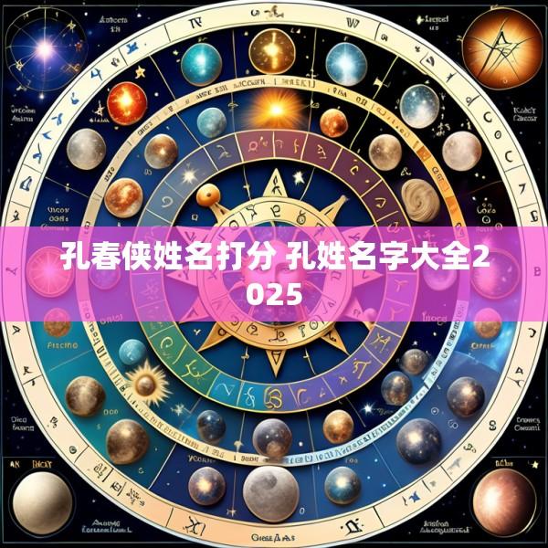 孔春侠姓名打分 孔姓名字大全2025