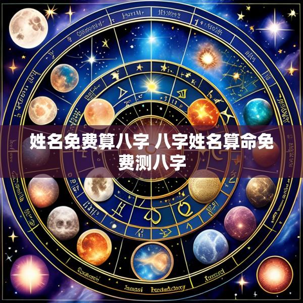 姓名免费算八字 八字姓名算命免费测八字