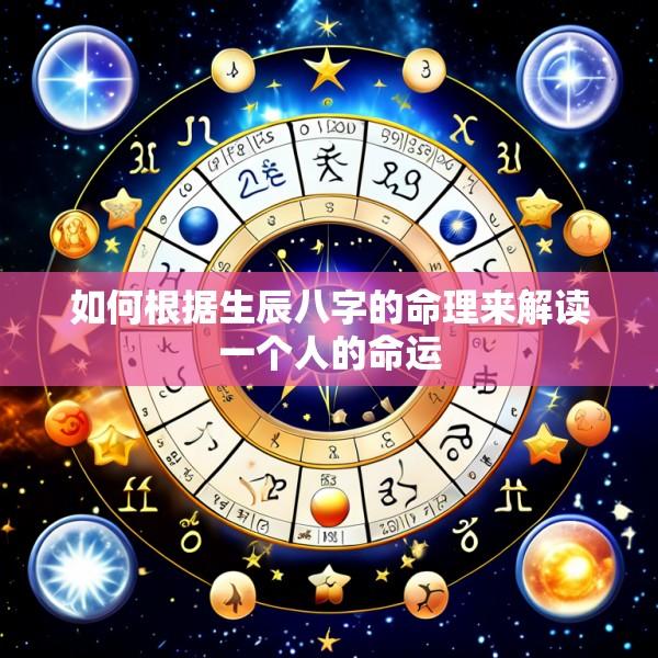 如何根据生辰八字的命理来解读一个人的命运