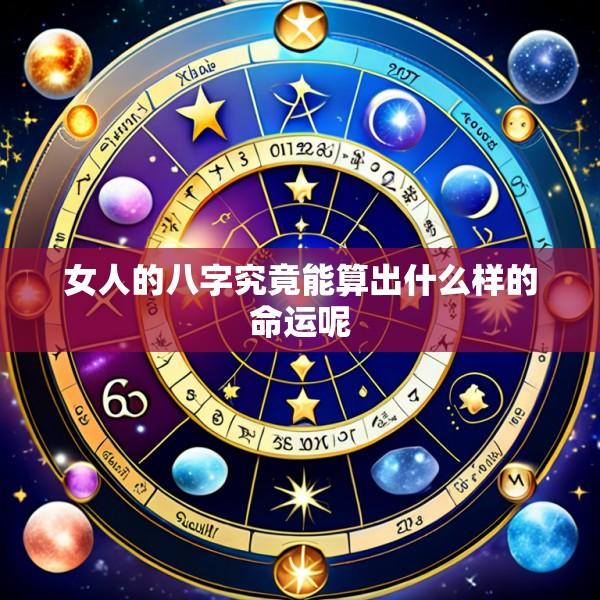 女人的八字究竟能算出什么样的命运呢