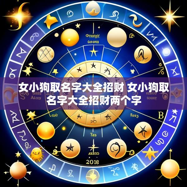 女小狗取名字大全招财 女小狗取名字大全招财两个字