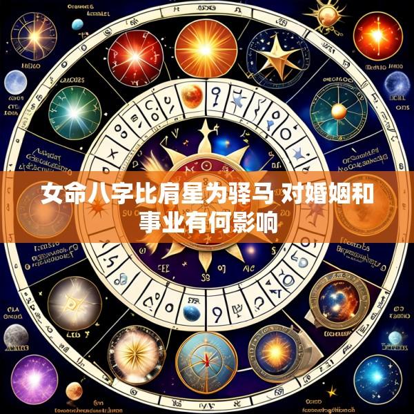 女命八字比肩星为驿马 对婚姻和事业有何影响