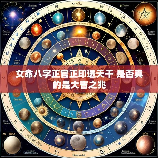 女命八字正官正印透天干 是否真的是大吉之兆