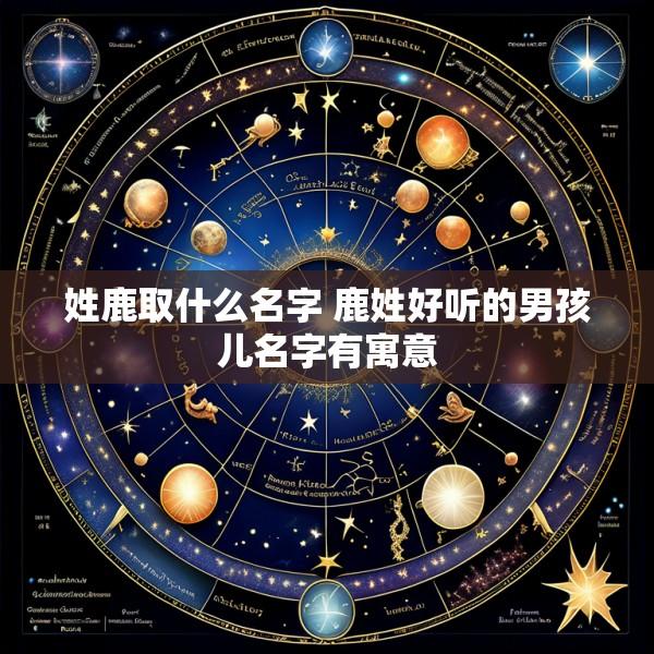 姓鹿取什么名字 鹿姓好听的男孩儿名字有寓意