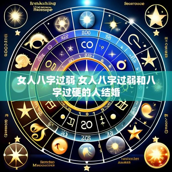女人八字过弱 女人八字过弱和八字过硬的人结婚