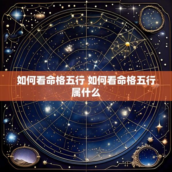 如何看命格五行 如何看命格五行属什么