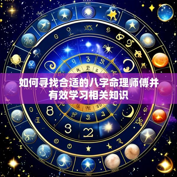 如何寻找合适的八字命理师傅并有效学习相关知识
