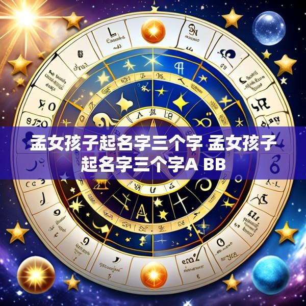 孟女孩子起名字三个字 孟女孩子起名字三个字A BB