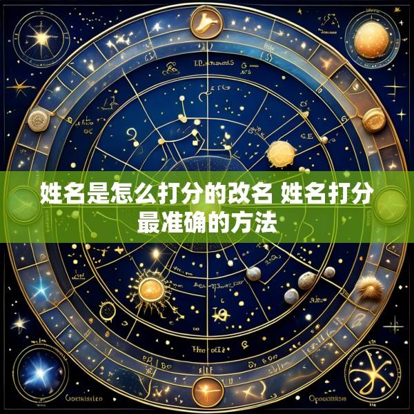 姓名是怎么打分的改名 姓名打分最准确的方法