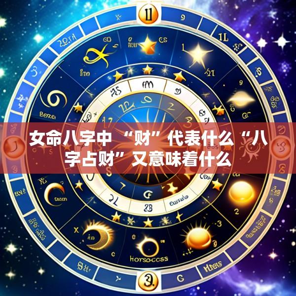 女命八字中 “财”代表什么“八字占财”又意味着什么