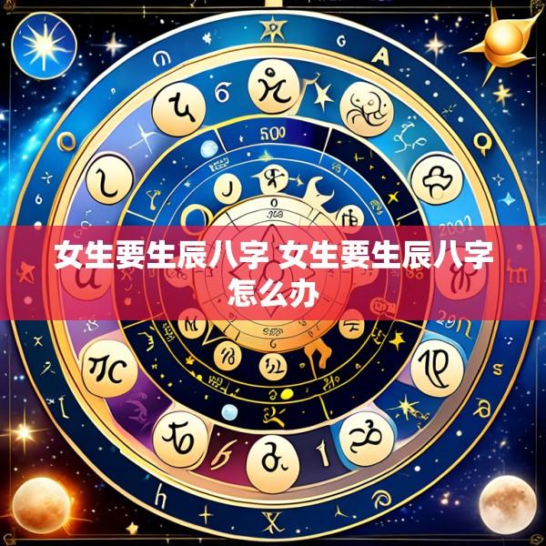 女生要生辰八字 女生要生辰八字怎么办