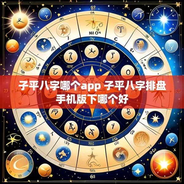 子平八字哪个app 子平八字排盘手机版下哪个好