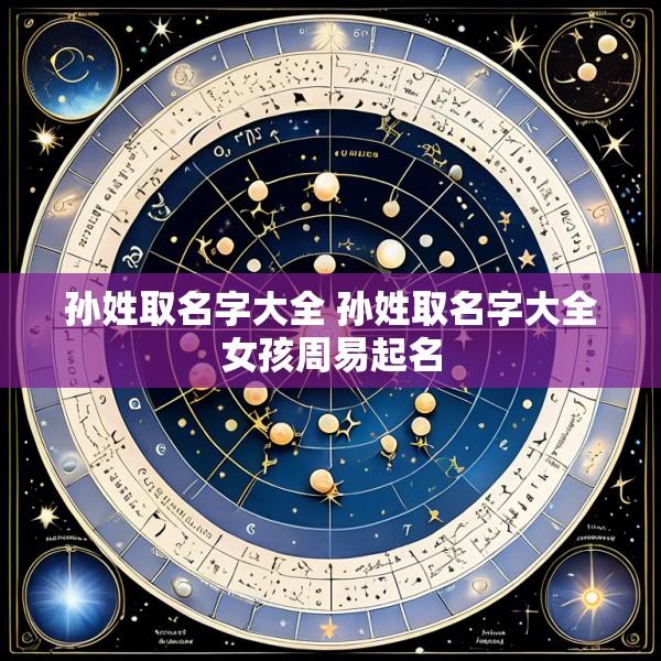 孙姓取名字大全 孙姓取名字大全女孩周易起名