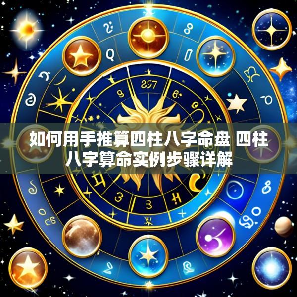 如何用手推算四柱八字命盘 四柱八字算命实例步骤详解