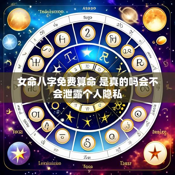 女命八字免费算命 是真的吗会不会泄露个人隐私