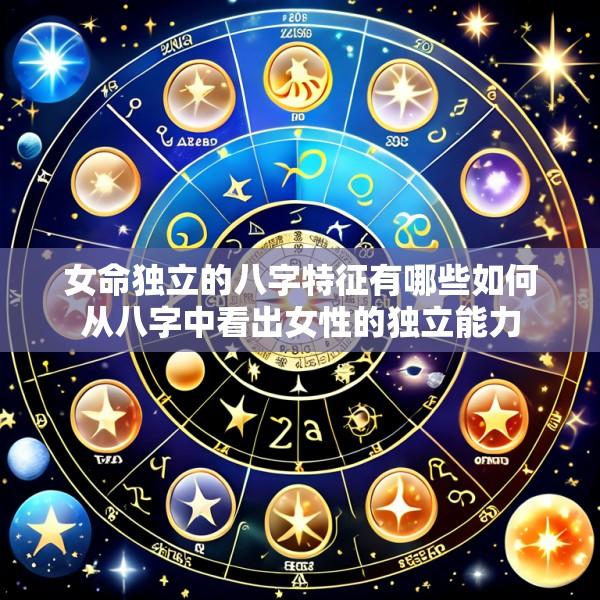 女命独立的八字特征有哪些如何从八字中看出女性的独立能力