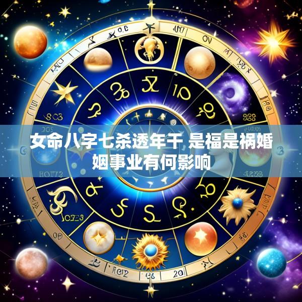 女命八字七杀透年干 是福是祸婚姻事业有何影响