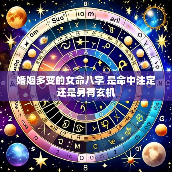 婚姻多变的女命八字 是命中注定还是另有玄机