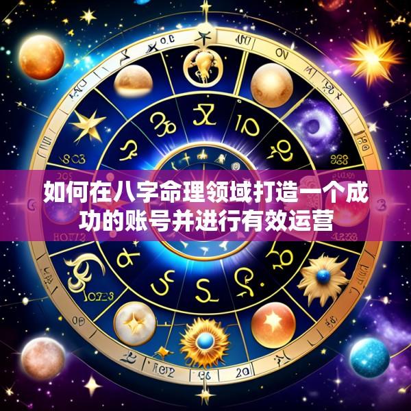 如何在八字命理领域打造一个成功的账号并进行有效运营