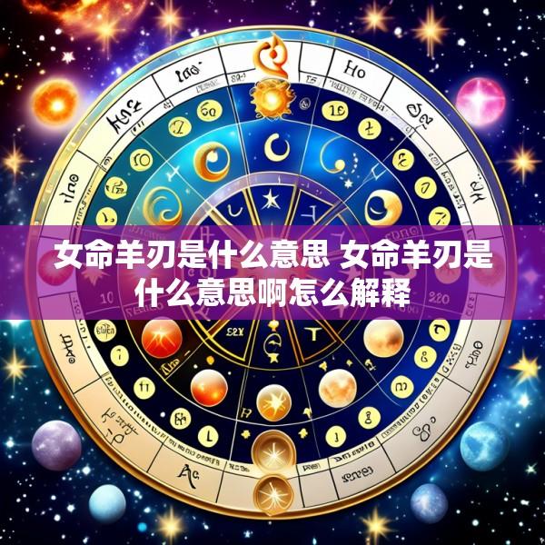 女命羊刃是什么意思 女命羊刃是什么意思啊怎么解释