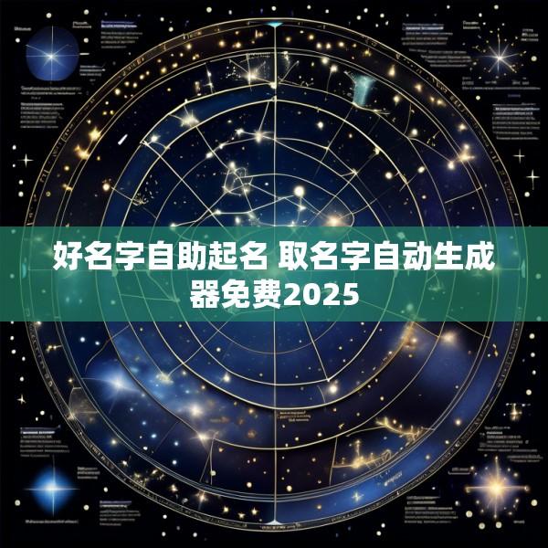 好名字自助起名 取名字自动生成器免费2025