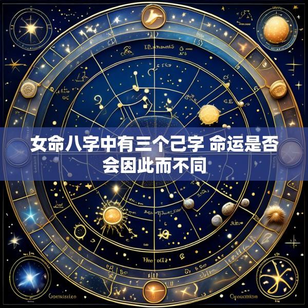 女命八字中有三个己字 命运是否会因此而不同