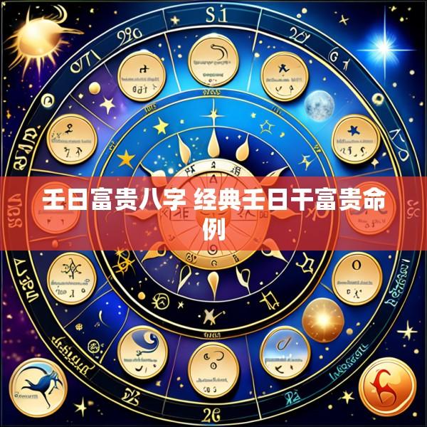 壬日富贵八字 经典壬日干富贵命例