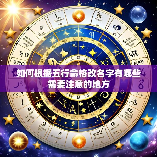 如何根据五行命格改名字有哪些需要注意的地方