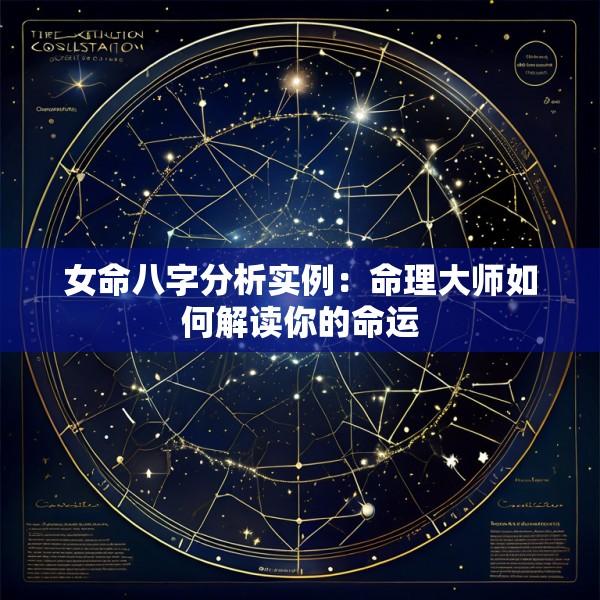 女命八字分析实例：命理大师如何解读你的命运