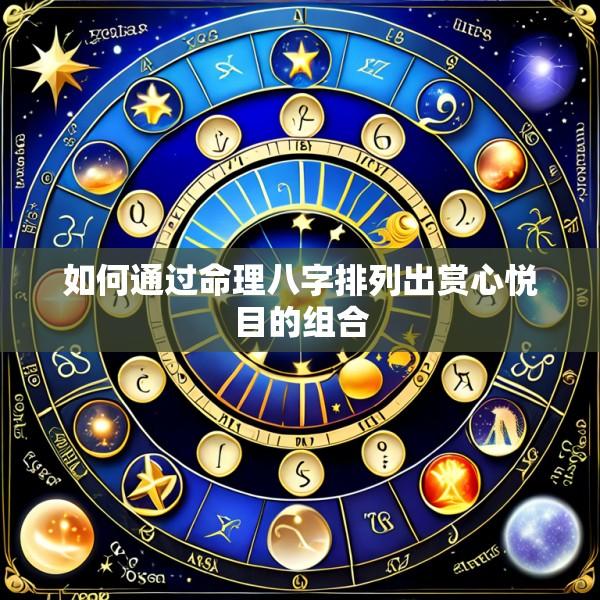 如何通过命理八字排列出赏心悦目的组合