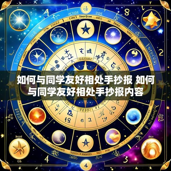 如何与同学友好相处手抄报 如何与同学友好相处手抄报内容