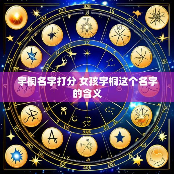 宇桐名字打分 女孩宇桐这个名字的含义