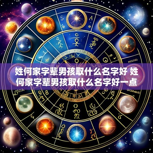 姓何家字辈男孩取什么名字好 姓何家字辈男孩取什么名字好一点