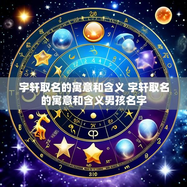 宇轩取名的寓意和含义 宇轩取名的寓意和含义男孩名字