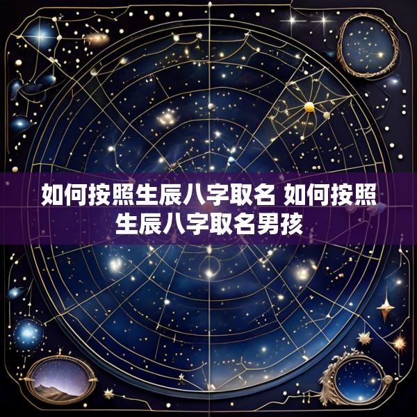 如何按照生辰八字取名 如何按照生辰八字取名男孩