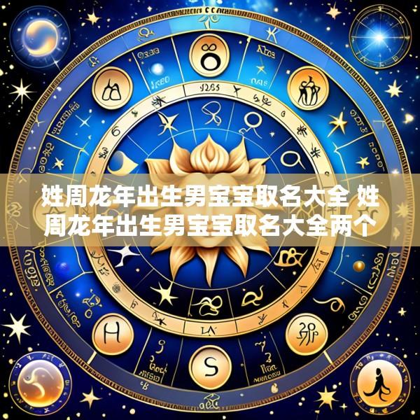 姓周龙年出生男宝宝取名大全 姓周龙年出生男宝宝取名大全两个字