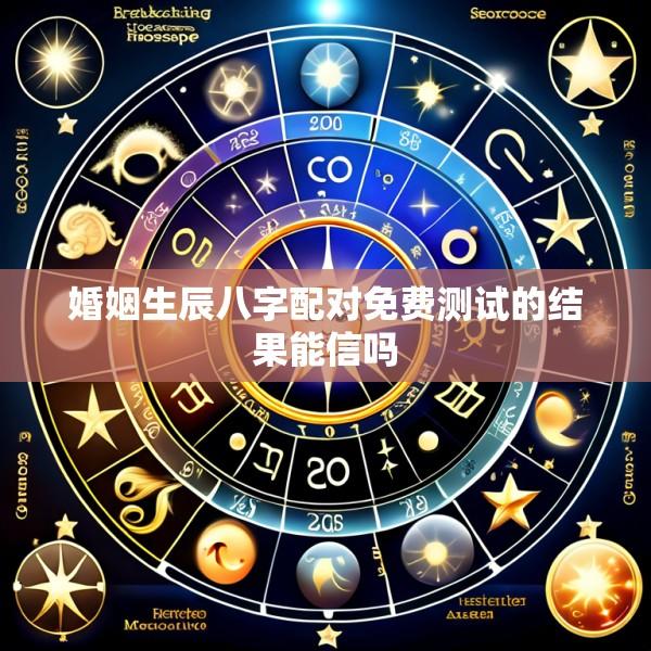 婚姻生辰八字配对免费测试的结果能信吗