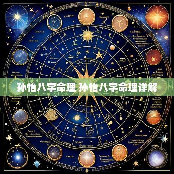 孙怡八字命理 孙怡八字命理详解