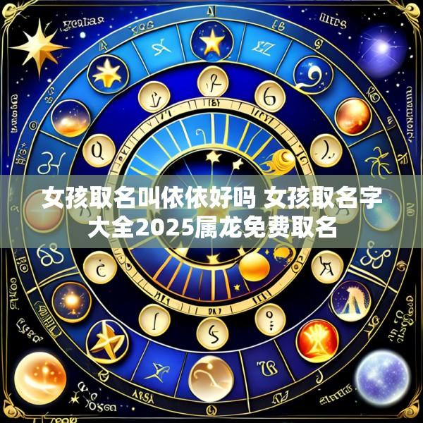 女孩取名叫依依好吗 女孩取名字大全2025属龙免费取名