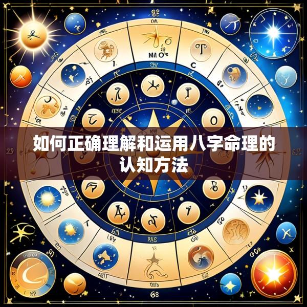 如何正确理解和运用八字命理的认知方法