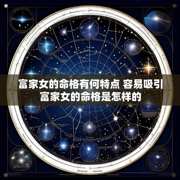 富家女的命格有何特点 容易吸引富家女的命格是怎样的