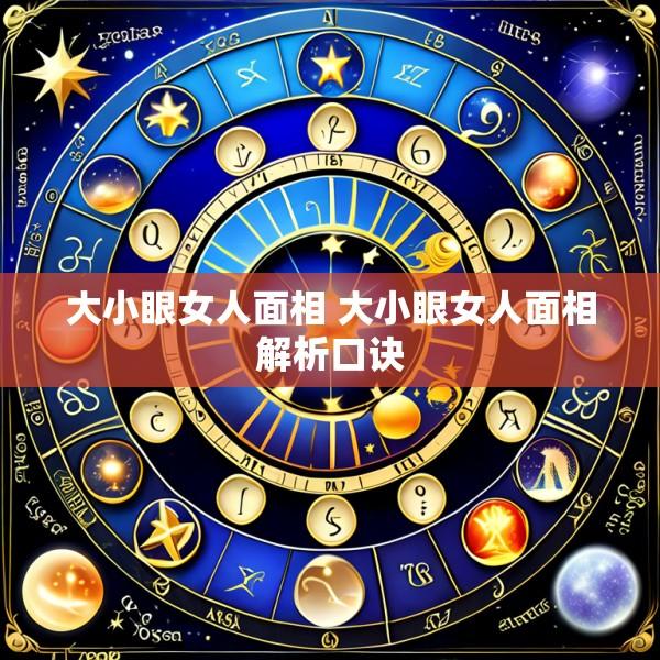 大小眼女人面相 大小眼女人面相解析口诀