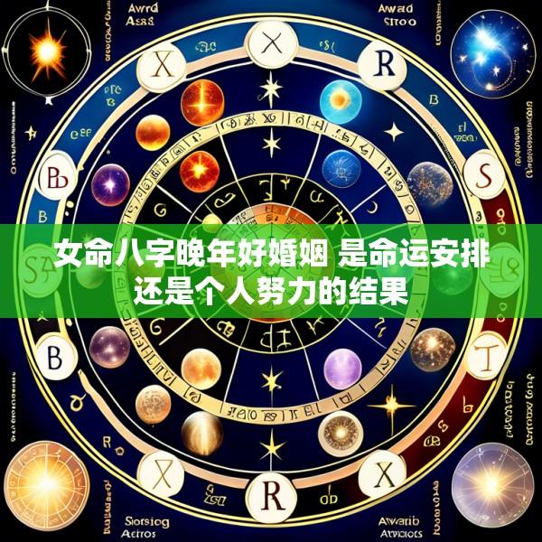 女命八字晚年好婚姻 是命运安排还是个人努力的结果