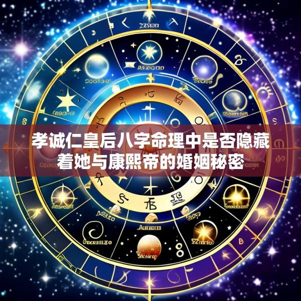 孝诚仁皇后八字命理中是否隐藏着她与康熙帝的婚姻秘密