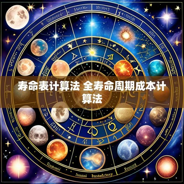 寿命表计算法 全寿命周期成本计算法