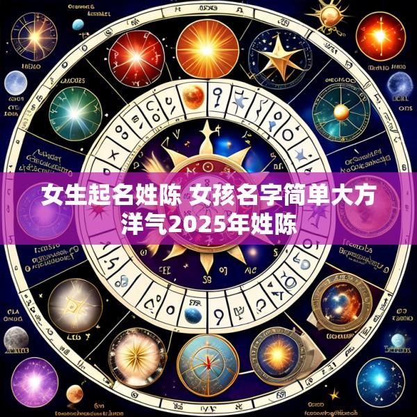 女生起名姓陈 女孩名字简单大方洋气2025年姓陈