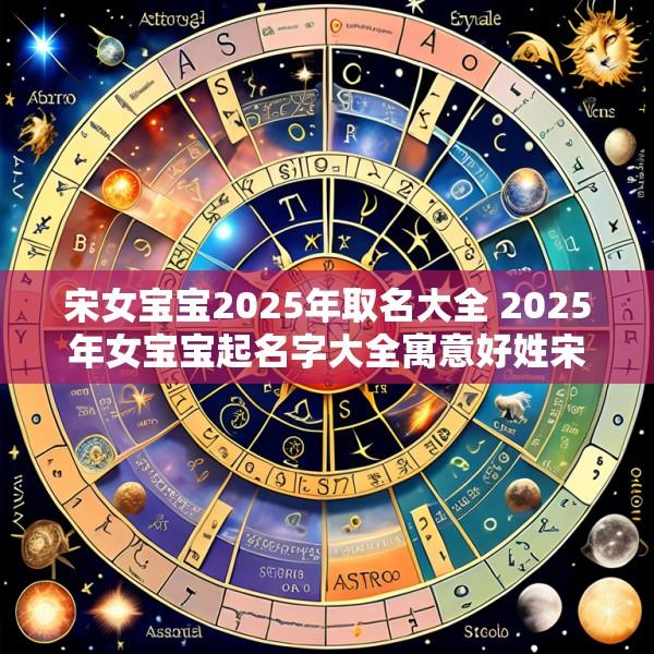 宋女宝宝2025年取名大全 2025年女宝宝起名字大全寓意好姓宋