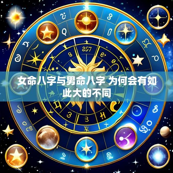 女命八字与男命八字 为何会有如此大的不同