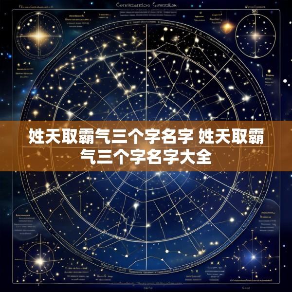 姓天取霸气三个字名字 姓天取霸气三个字名字大全