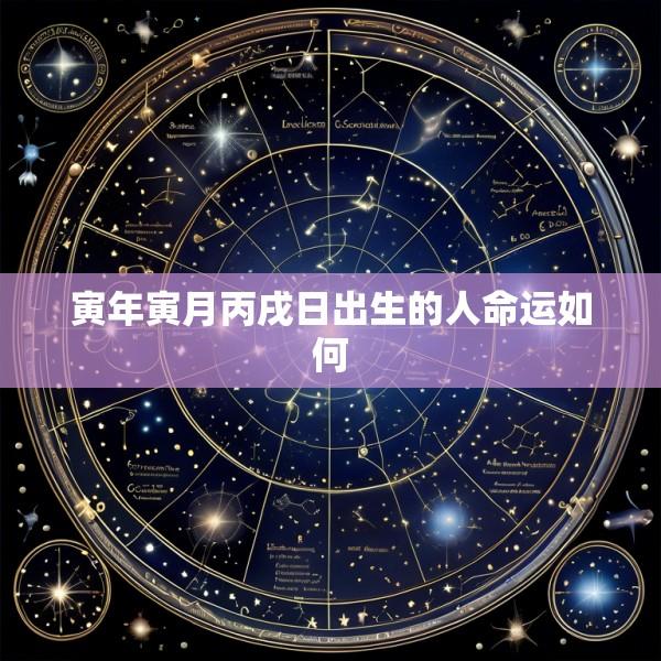 寅年寅月丙戌日出生的人命运如何